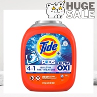 Tide Pods with Ultra Oxi, 104 Count – USA-Made Laundry Detergent Capsules for Deep Cleaning