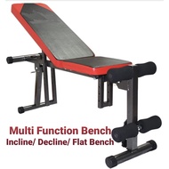 Fitness Gym Multi Purpose Bench [Incline / Decline Bench] Multi Function Weight Bench (Adjustable)