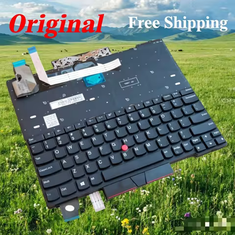 New US English For IBM Thinkpad X280 X285 X390 X395 NoBacklight Black With Point Stick Notebook Lapt