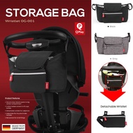 [Infantods] Qplay Stroller and Tricycle Storage bag. Detachable Wristlet. Fits Handphone, Milk bottle. Diaper Bag