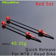MERAH Risk Quick Release Titanium Alloy Carbon QR Roadbike Bike QR MTB Bike Red