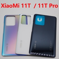 For Xiaomi Mi 11T Pro 5G Glass Back Rear Housing Cover Mi11T Pro Back Door Replacement Hard Battery Case