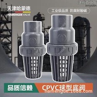 CPVC底閥球型抽水泵花籃頭止回閥PVC管單向閥止水閥水管閥門25 50