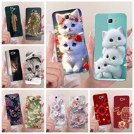 For Samsung Galaxy j7 Prime Case SM-G610F Cute Cat Luxury Painted Cover Soft Silicone Case For Samsu