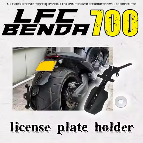 Fit Benda LFC700 LFC 700 Motorcycle Modification Short Tail License Plate Frame Moving License Plate