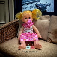 (CAN Cry, TALK MAMA & PAPA) JW Pretend Play Educational Doll Children's Toy Can Talk 4 Sounds - BOX 