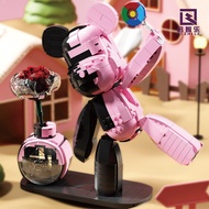 Qizhile Trendy Violence Bearbrick Decoration Model Compatible with Lego Small Particles Assembled Building Block Toys Wh