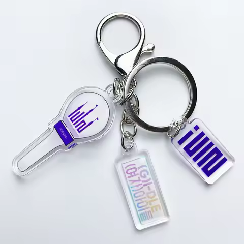KPOP GIDLE (G)I-DLE Light Stick Key Ring Accessories Bag Ornaments Keychain YUQI SOYEON MIYEON Fans 