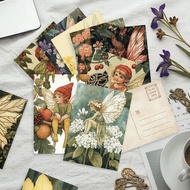 Vintage 32-Pack Fairy-Themed Postcards, Thick Cardstock, HD Print, Decorative Stickers, Collectible 