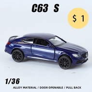 1:36 Benz Genuine Alloy Car Model C63 S CLS63 G63 GTS Diecast Metal Vehicle Toy Boy Sports Off-road 