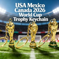 2026 World Cup Trophy Soccers Cup Keychain Bag Ornament Souvenir Small Gift Decorations