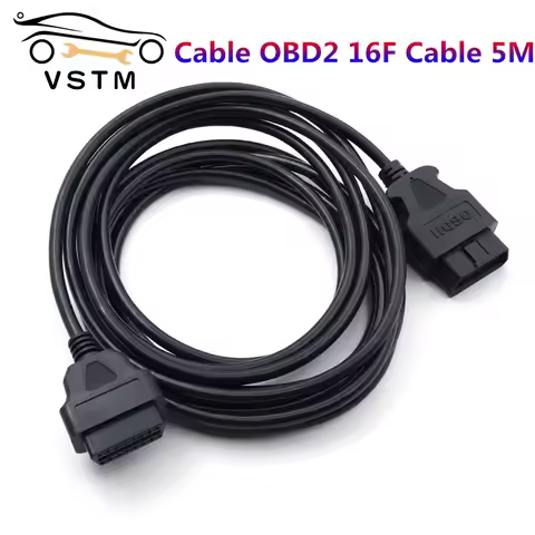 New Arrival OBD2 16F cable 5M 16Pin OBD2 Extension Cable OBD II Car Diagnostic Connector Cable Inter