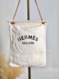 【日本直送 名牌中古包】HERMES 愛馬仕 手提包 象牙白 品牌 Logo 帆布 Sac Aline PM vintage 67nuf6