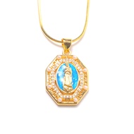 LS สร้อยคอผู้หญิง สร้อยคอวินเทจ สร้อยคอลูกปัดสีน้ำเงิน n2510