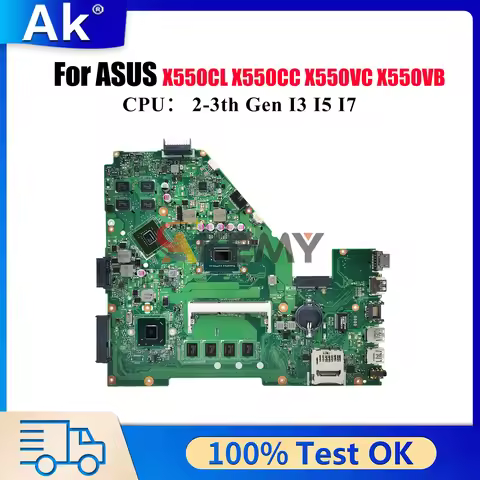 X550CC Laptop Motherboard For ASUS VivoBook R513C A550V X550VB X550CC X550C Y581C X550VC X550CL X552