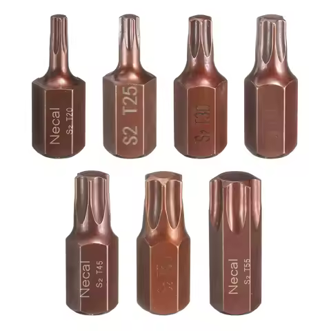 T20 T25 T27 T30 T35 T40 T45 T50 T55 M5 M6 M8 M10 M12 Torx Screwdriver Bit Hex Shank 30mm S2 Steel Se