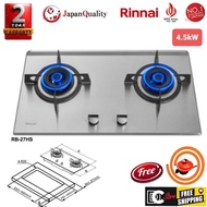 [ NEW ] Rinnai - RB27HS - 4.5kW 2 Burner Stainless Steel Cooking Built In Gas Cooker Hob / Gas Stove Tungku Dapur Gas