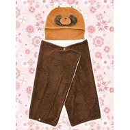 [Japan Imports] Nemu Nemu Animals Printed 5-Way Blanket Series (Leopard Cat Hood)