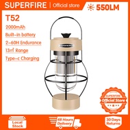 SUPERFIRE ไฟฉาย กลางแจ้ง Marquee Camp โคมไฟ T52 Super Long Endurance โคมไฟชาร์จซ้ำได้ Retro กลางแจ้ง