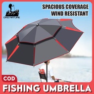 Das Nature™ Payung Mancing Big Fishing Umbrella Adjustable Beach Sun Shade Payung Besar Khemah Campi