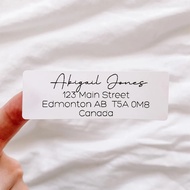 Trending Now Custom White Address Stickers, 50pcs Personalized Return Address Labels, Self Adhesive 