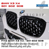 BMW X3 X4 G01 G02 Diamond black Front grille M bodykit meteor grille Car accessories