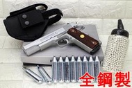 鋼製 INOKATSU COLT M1911 手槍 CO2槍 銀 實木 優惠組D 井勝 1911 柯特 MEU 45手槍