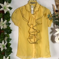 Yellow Chiffon Blouse