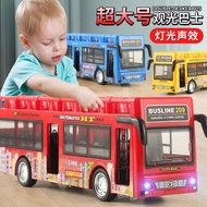 Children's Bus Toy Model Simulation Double-Decker Sightseeing Bus Toy Car