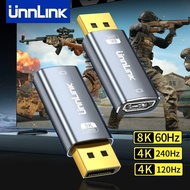 Unnlink 4K 240Hz/120Hz DisplayPort to HDMI Adapter DP 1.4 Graphics Card/Game Laptop to HDMI TV/Monit
