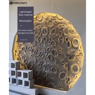 PU Moon Stone 3D Textured Wall Panels Outdoor Indoor Decorative Lightweight Background Boards