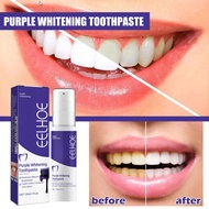 EELHOE Gentle Purple Toothpaste 30ml Whitening Plaque Removal Cavity Protection Fresh Breath