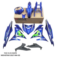 COVERSET BODYSET YAMAHA YSUKU Y15 Y150ZR V1 V2 MOVISTAR 2017 MM-03 BRAND M-MATE