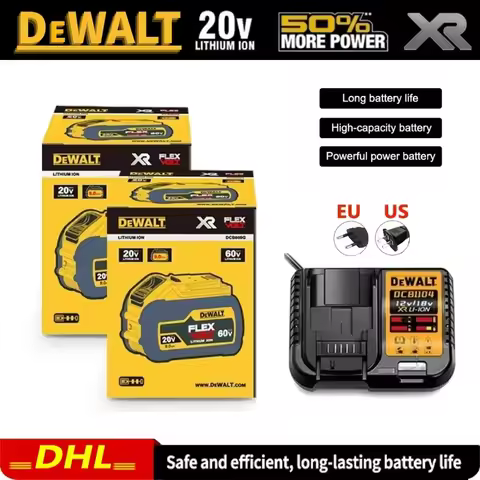 DeWALT Original Battery 20V/60V 6Ah 9Ah MAX FlexVolt for DCB606 DCB205 DCB206 DCB209 DCB182 Power To