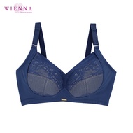 Wienna PLUS CUP ชุดชั้นในเวียนนา Wonder Curve DB45125  เสื้อชั้นใน ไร้โครง (FG 34-36) สีเนื้อดำน้ำเง