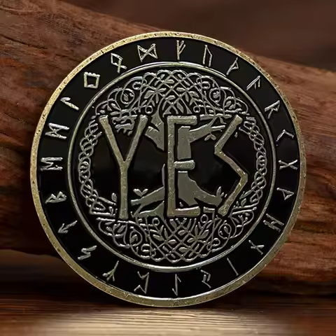 Decision-making Commemorative Coin Bronze Plated Yes or No Souvenir Coin Lucky Gift