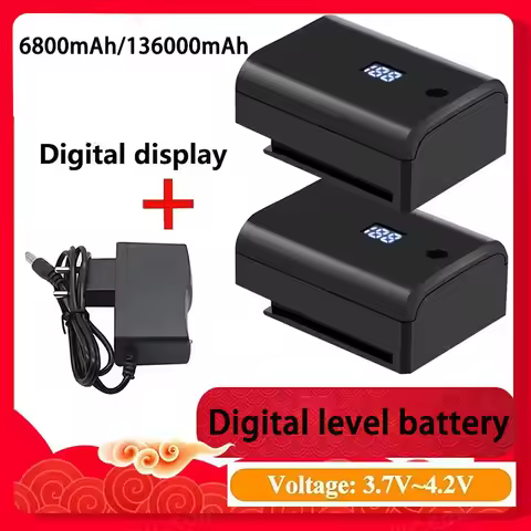 6800/13600mAh Chargeable high power battery Laser level 360 building tools for levelling 3D 12 line