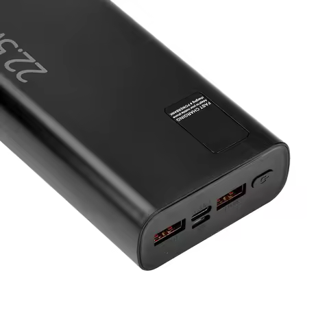 22.5W Fast Charging Power Bank DIY Kit 1260110 Battery Case Power Bank DIY Kit 20000mAh Black/White
