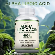Alpha-lipoic acid (ALA) supplement, antioxidant, supports nerves, energy, and metabolism - potent fo