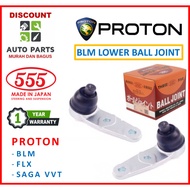 [ 555 SANKEI - JAPAN - 1 YEAR WARRANTY ] Proton Saga BLM / FLX / SAGA VVT / Savvy Lower Arm Ball Joi