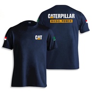 Baju Operator Alat Berat Caterpillar Diesel Power T-shirt casual 100% Cotton Unisex Round neck Short