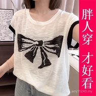 Large T-shirt for women 大码，上衣，女，时尚胖MM大码女装2-300斤宽松显瘦薄款冰丝短袖T恤女洋气上衣大码Large size, top, women's, fashiona
