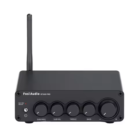 Fosi Audio Sound Power Amplifier 2.1 Channel Amp Audio Receiver for Speaker Subwoofer 165Wx2 +350W B