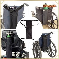 ROWANS Oxygen Cylinder Pannier Bag, 600D  Cloth Black Storage Bag, Durable Wheelchair Oxygen Tank Bag Wheelchair
