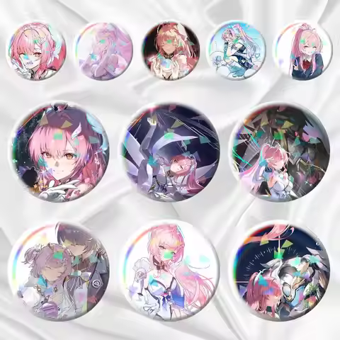 Aemeath Wutheringwaves Wuwa 75mm 44mm 25mm Brooch Backpack Hat Pins Accessories Toys Badge