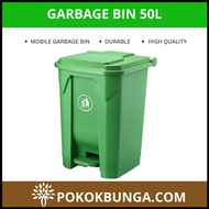 50 Liter Plastic Dustbin With Middle Plastic Pedal Tong Sampah 垃圾桶