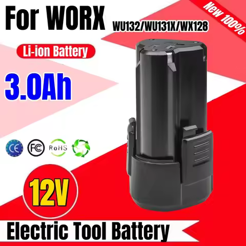 For WORX 12V 3000mAh Li-ion Battery WA3506 WU127 WU128 WU130 WU131X WU132 WU280 WX128 WX129 WX540 El