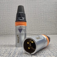 JEK XLR Connector XLR Canon Male Silver/ – Max Type diamond