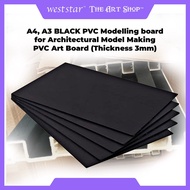 [WESTSTAR] A4, A3 BLACK PVC Modelling board for Architectural Model Making PVC Art Board -Thickness 