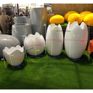 REX FP36 Fiberglass Tall Egg Flower Pot Pasu Bunga Garden Taman Plant Pokok Fiber Indoor Outdoor Pas